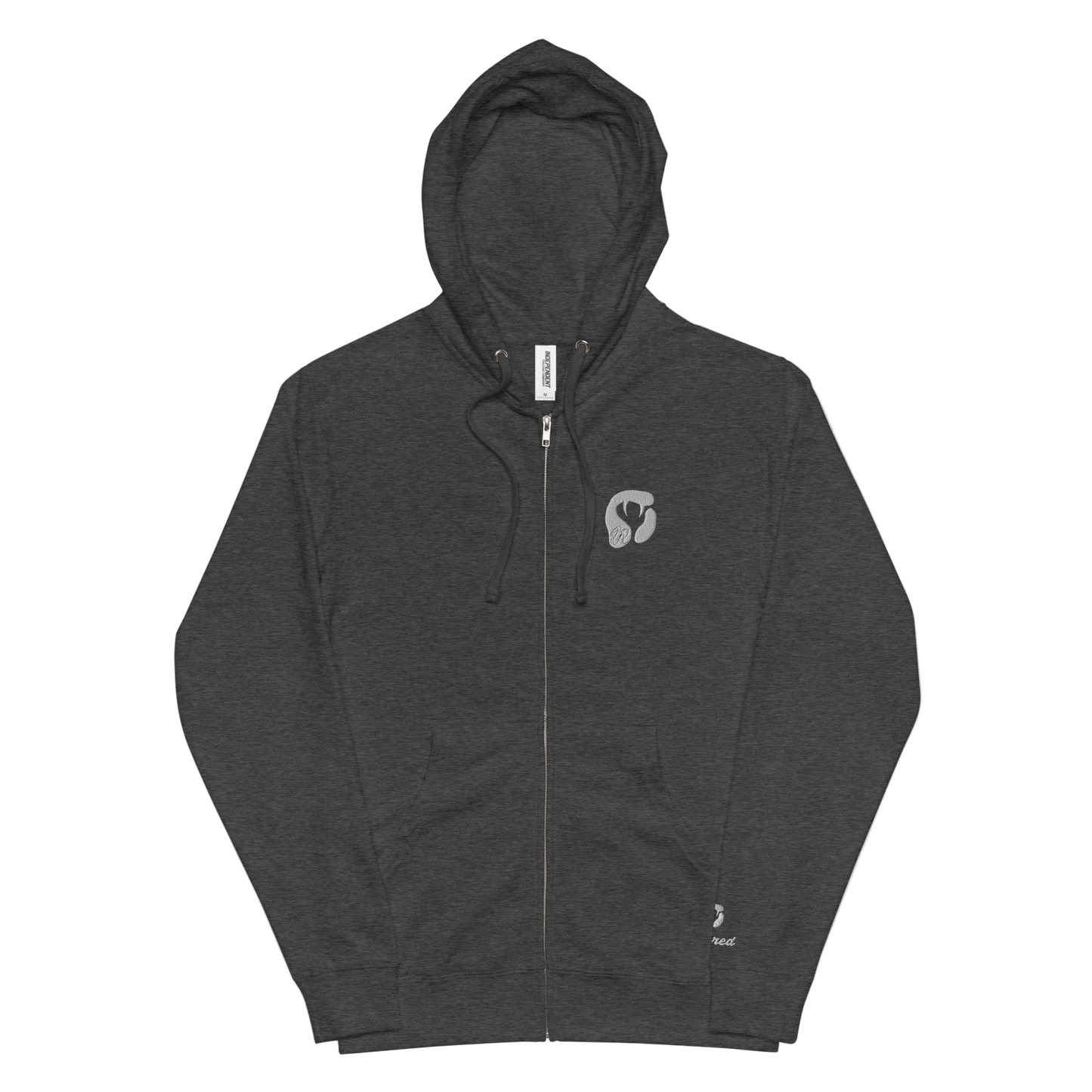 Unisex fleece zip up hoodie